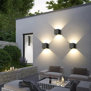 Blockhouse Square Aluminum Outdoor Wall Light by Westbury Lighting – main view